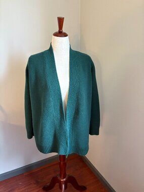 LOFT Teal Open Front Knit Cardigan Sweater Women’s Medium